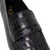 WALK London Capri Penny Croc Loafer Saddle