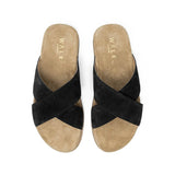 WALK London Fisher Sandal in Black Suede
