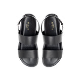 Mens Jackson Sandal Black Leather Top view
