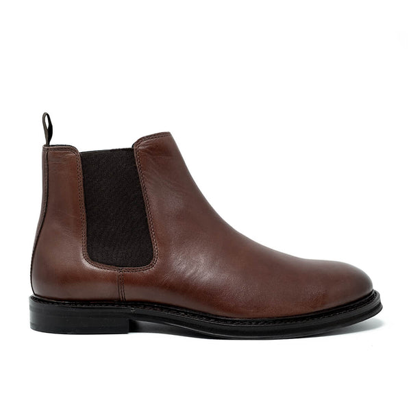 WALK London Jacob Chelsea Boot Brown Leather