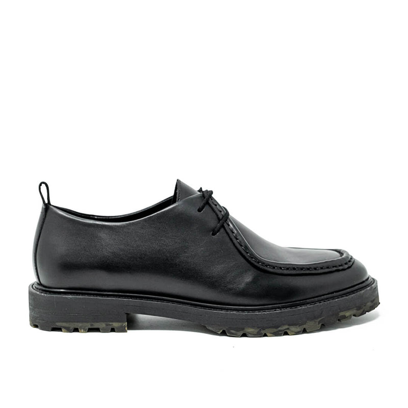 WALK London James Apron Shoe Black Leather