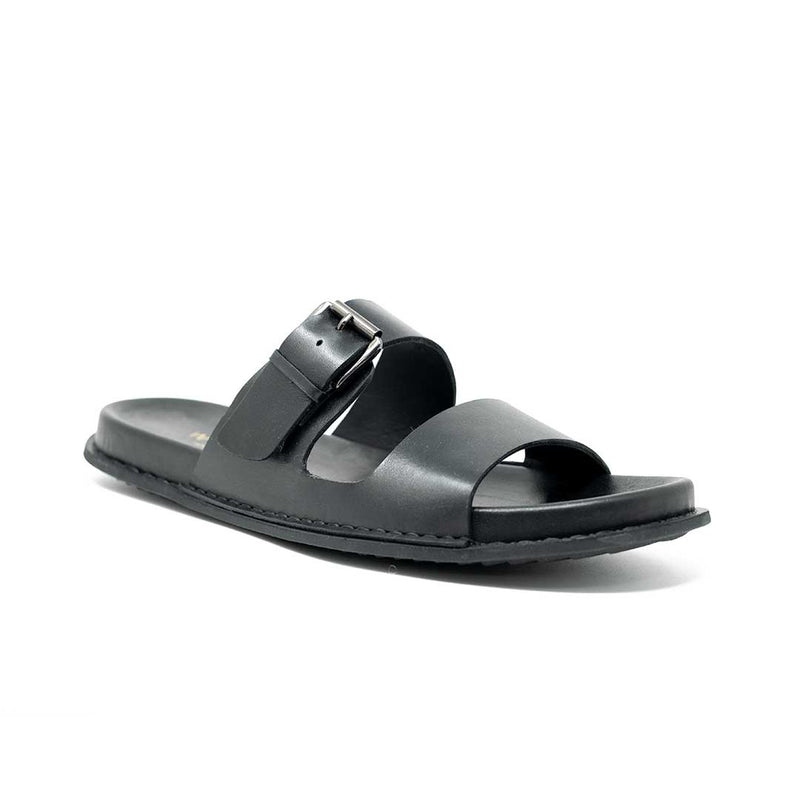 WALK London Adam Sandal Black Leather