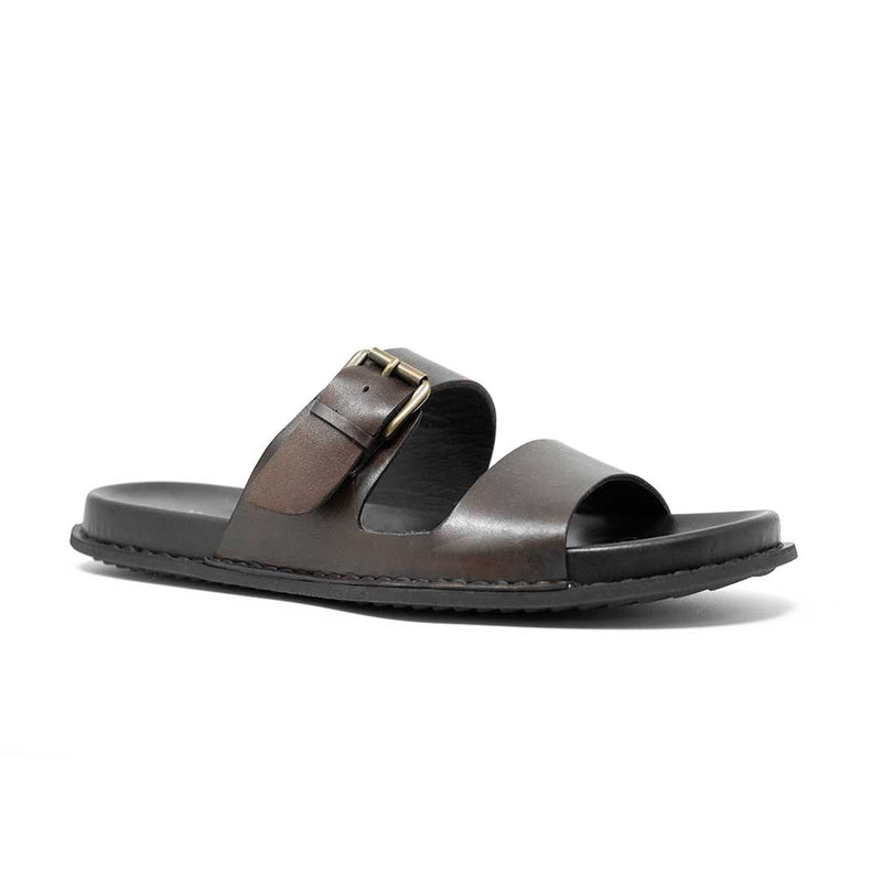 WALK London Adam Sandal Brown Leather