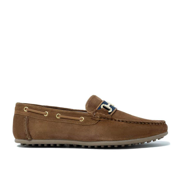 WALK London Albert Trim Boat Shoes Tan Suede