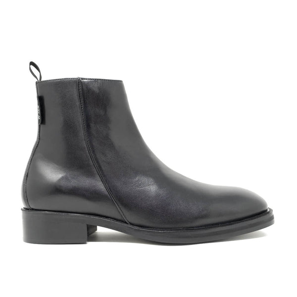 WALK London Austin Inside Zip Boot Black Leather