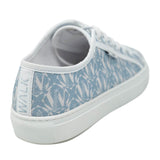 WALK London Boulevard Monogram Trainer Blue Canvas