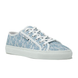 WALK London Boulevard Monogram Trainer Blue Canvas