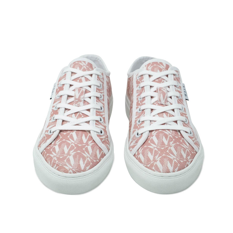 WALK London Boulevard Monogram Trainer Nude Canvas