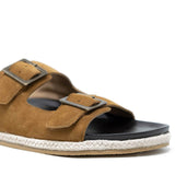 WALK London Breeze Sandal Tan Suede Buckle