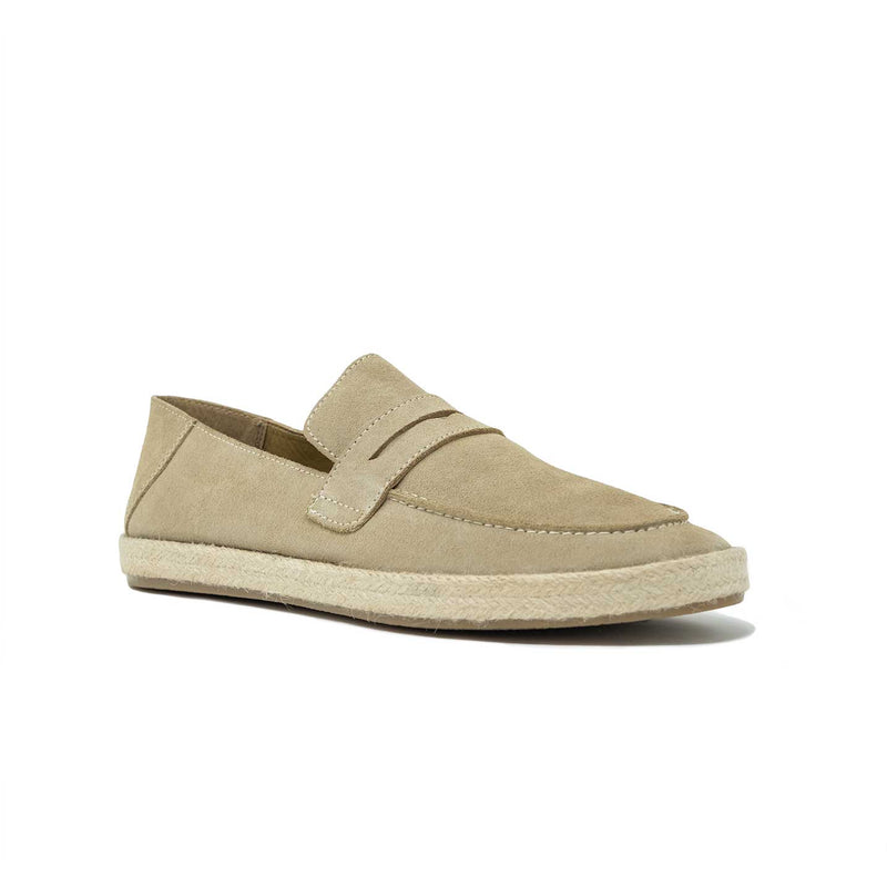 WALK London Cannes Saddle Espadrille Stone Suede