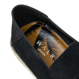 WALK London Cannes Saddle Espadrille Black Suede