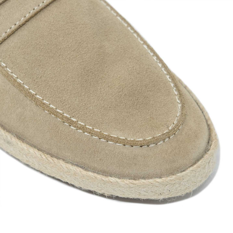 WALK London Cannes Saddle Espadrille Stone Suede