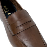 WALK London Capri Penny Loafer Brown Leather Penny Saddle