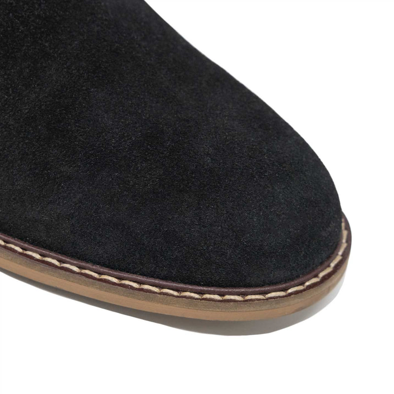 Black Suede Chelsea Boot