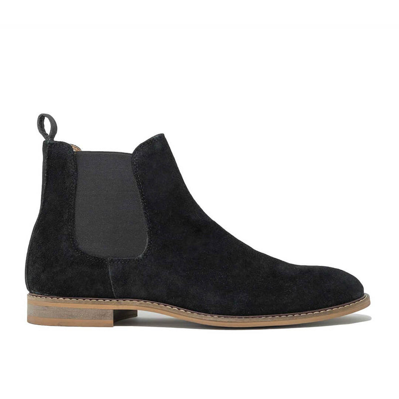 WALK London Carter Chelsea Boot Black Suede