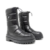 WALK London Clarissa Padded Boot Black Leather