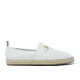 WALK London Coast Trim Espadrille White Leather