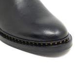 Walk London Darcy Chelsea Boot in Black Leather, Detail Shot Of Front