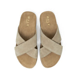 WALK London Fisher Sandal in Stone Suede