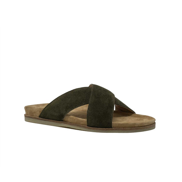 Men's Khaki Cross Strap Sandal