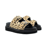 WALK London Garda Footbed Sandal Leopard Pony