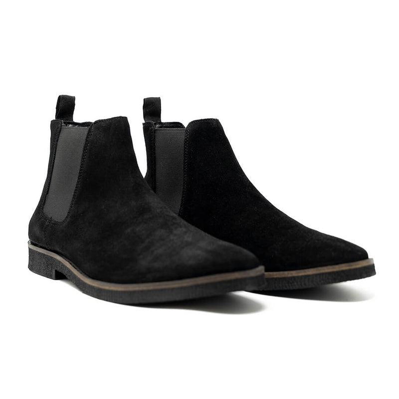 Walk London Hornchurch Chelsea Boot in black suede