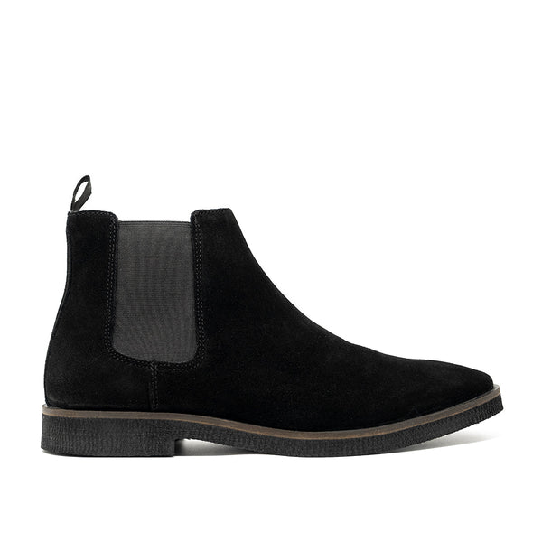 Walk London Hornchurch Chelsea Boot in black suede