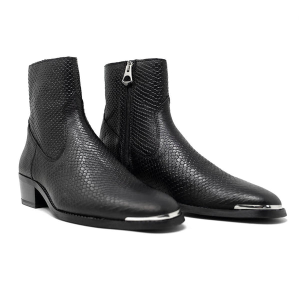 WALK London Hoxton Hex Cuban Boot Metal Toe Double