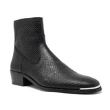 WALK London Hoxton Hex Cuban Boot Metal Toe Side