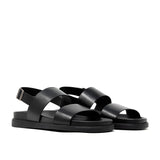 Mens Jackson Sandal Black Leather Pair