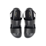 Mens Jackson Sandal Black Leather Top view