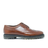 WALK London James Brogue Shoe Tan Leather