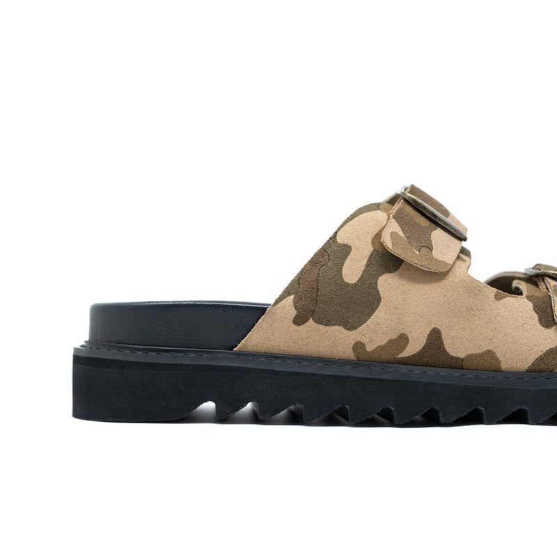 Jaws Footbed Sandal Camo Suede