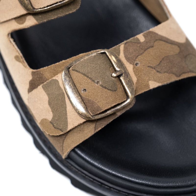 Jaws Footbed Sandal Camo Suede