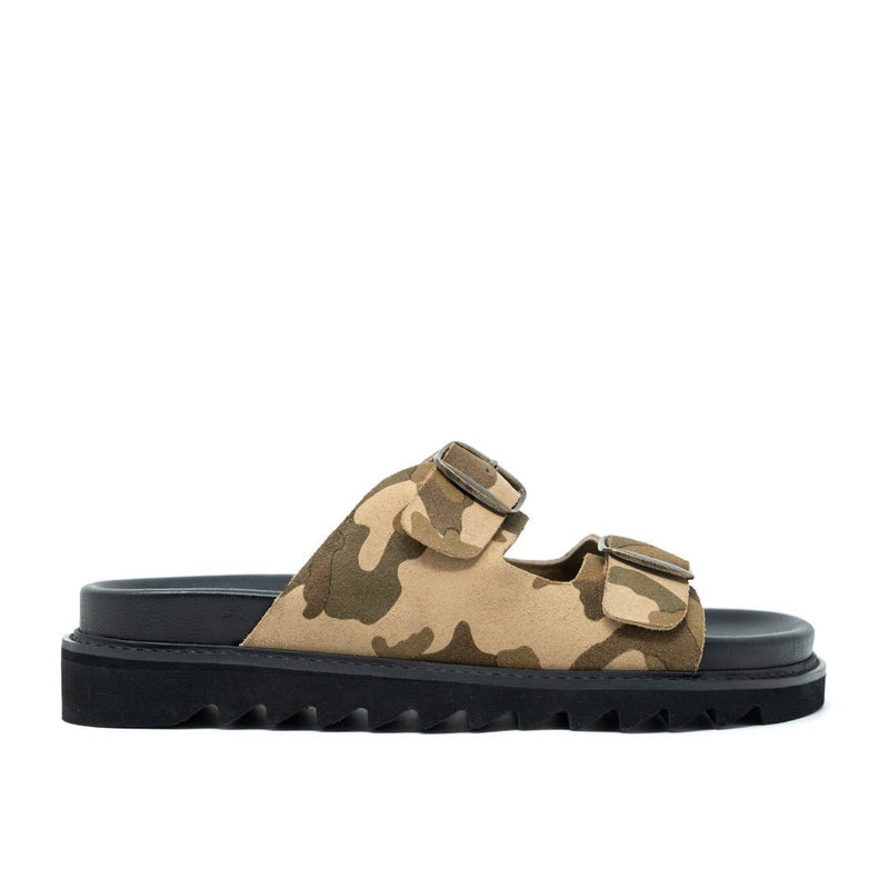 Jaws Footbed Sandal Camo Suede