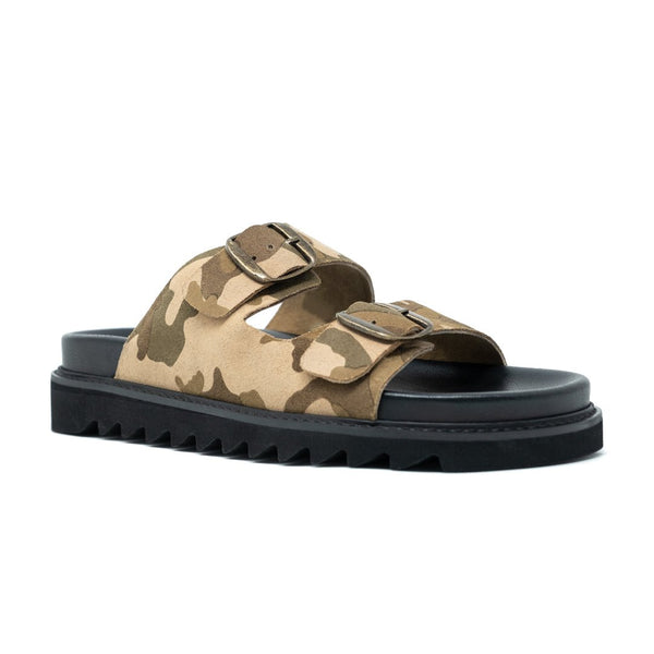 Jaws Footbed Sandal Camo Suede