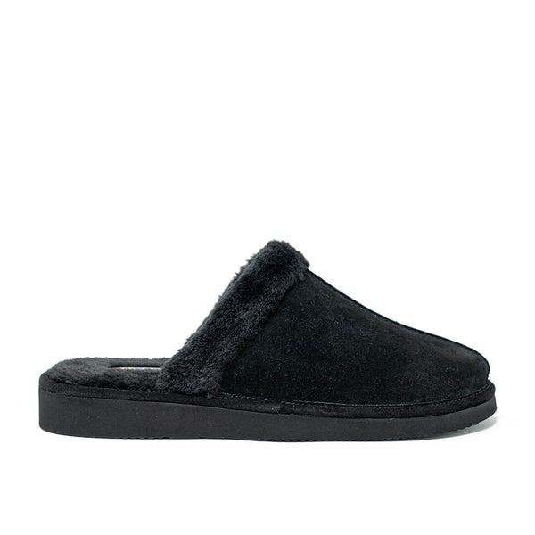 WALK London Layton Slipper Black Suede Main