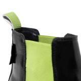 WALK London Ademola Lookman Chelsea Boot Black With Lime Green