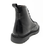 WALK London Milano Apron Boot Black Leather