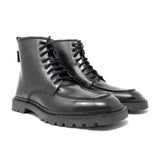 WALK London Milano Apron Boot Black Leather