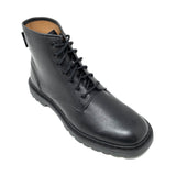 WALK London Milano Lace Up Black Leather