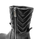 WALK London Naomi Quilted Plug Boot Black Leather