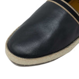 WALK London Nappa Espadrille Black Leather