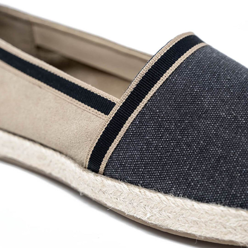 WALK London Nappa Espadrille Canvas Detail