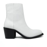 WALK London Nola Inside Zip Boot White Leather