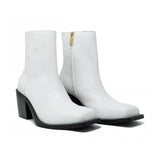 WALK London Nola Inside Zip Boot White Leather