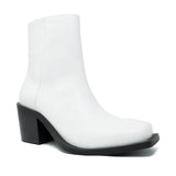 WALK London Nola Inside Zip Boot White Leather