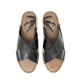 WALK London Amalfi Sandal Black Leather