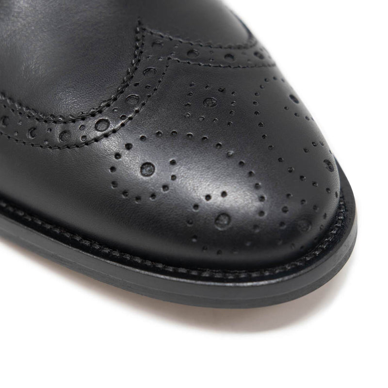 Walk London Putney Brogue Shoe in Black