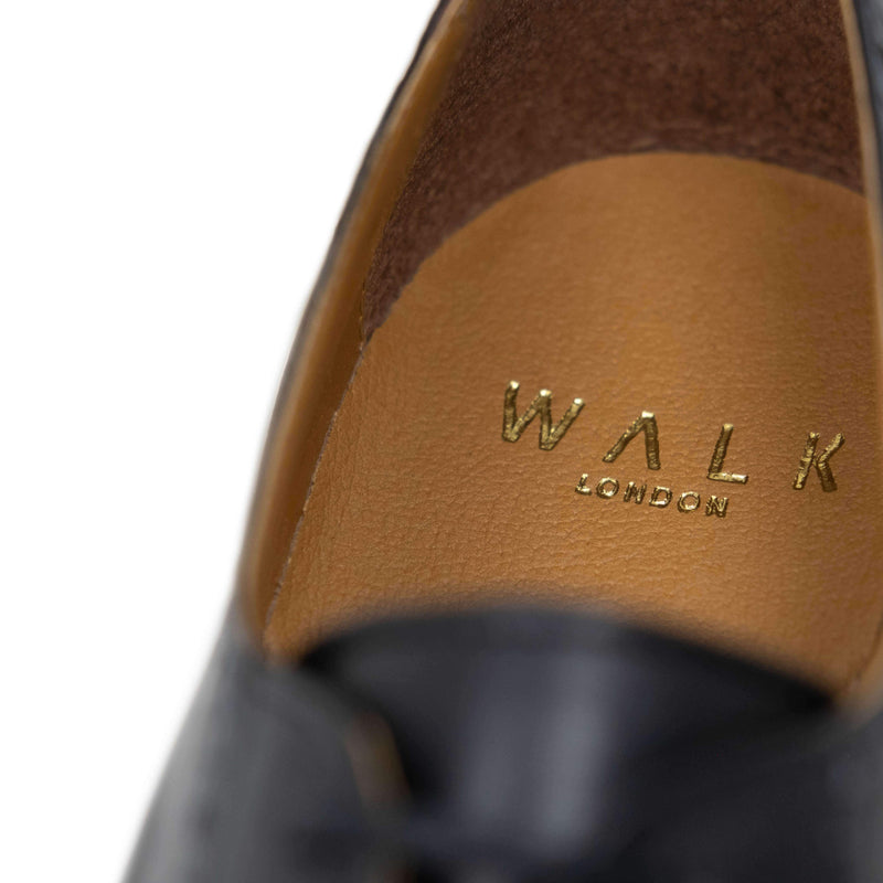 Walk London Putney Brogue Shoe in Black